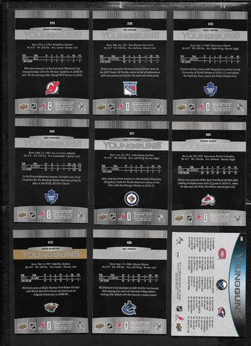 2010-11 20th TO 2018-19 UPPER DECK YOUNG GUNS ROOKIE RC NHL HOCKEY CARD SEE LIST - Picture 202 of 234