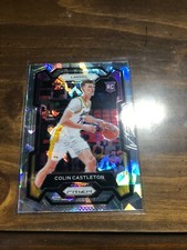 2023-24 Panini Prizm Rookie SILVER CRACKED ICE #287 Colin Castleton RC LAKERS