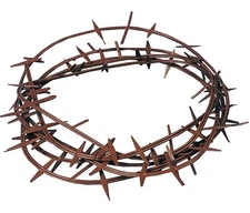 JESUS CROWN OF THORNS KING BIBLICAL HAT HEADPIECE COSTUME RELIGIOUS CROWN RUBBER