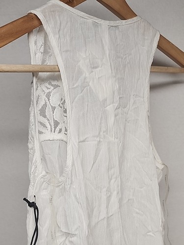Chloe K weiß creme elfenbein Spitze ärmellos Boho Top Damengröße XS neu mit Etikett - Bild 11 von 11