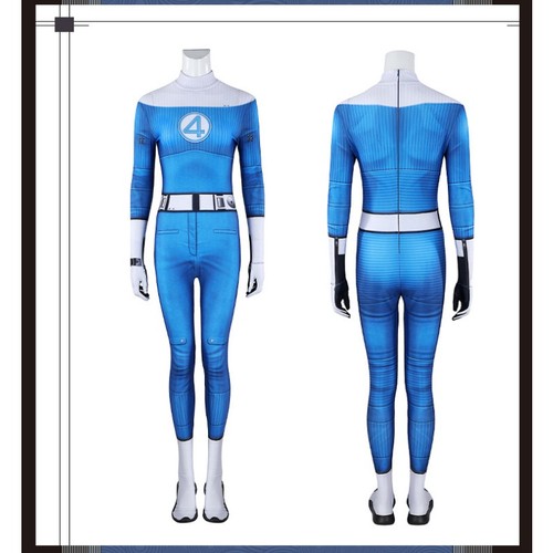Fantastici Quattro cosplay donna invisibile torcia umana vestito stretto Halloween ballo - Foto 12 di 23