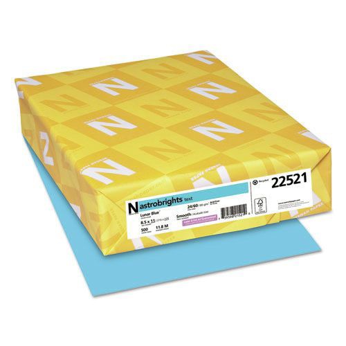 Papel de color Astrobrights 22521 8,5 x 11 - azul lunar (500 hojas/resoma) nuevo - Imagen 1 de 4
