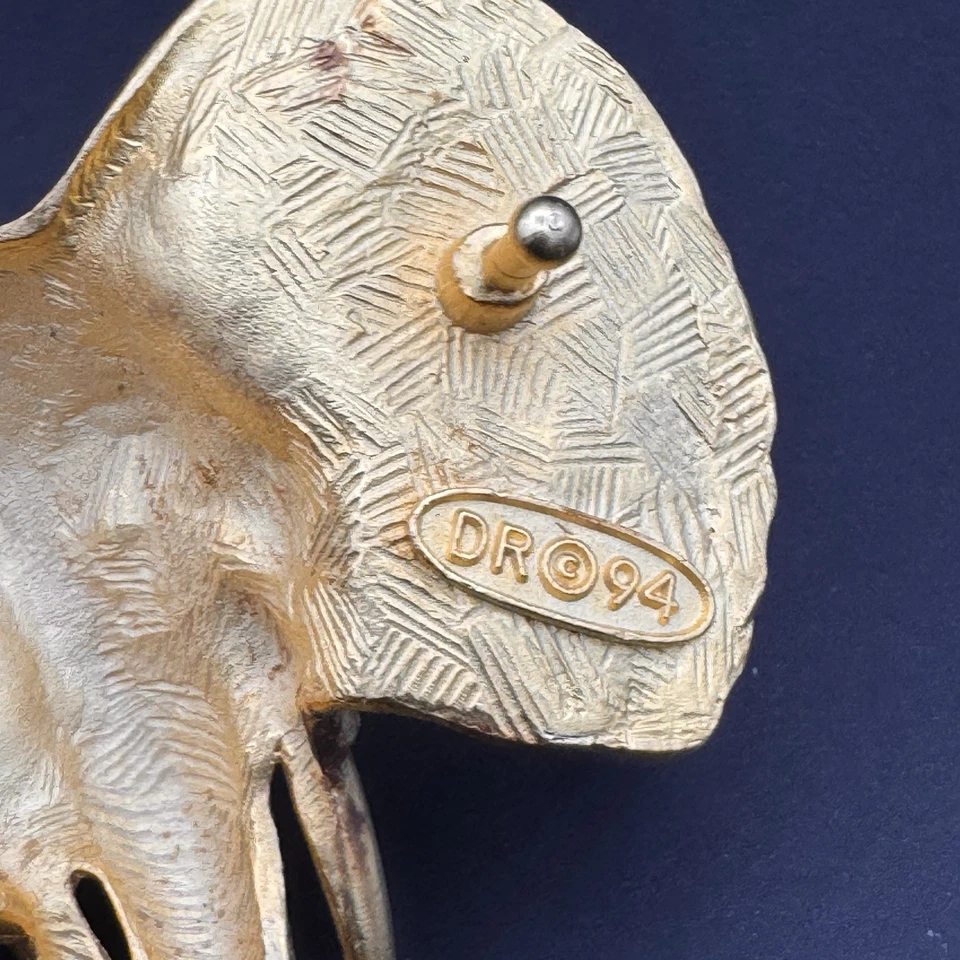 Винтажный Doreen Ryan золотой слон сафари золотистый цепочка ссылка ремень кристалл глаза - Изображение 3 из 4