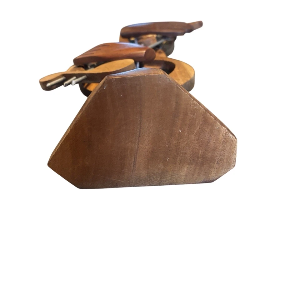 Vintage Carved Wood Musical Notes & Treble Clef Sculpture Abstract Music Art 16" - Image 2 of 4