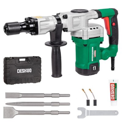 13 lb. Demolition Jack Hammer with 5/8'' Hex Shank, 1200W 11-Amp Mini Corded E...