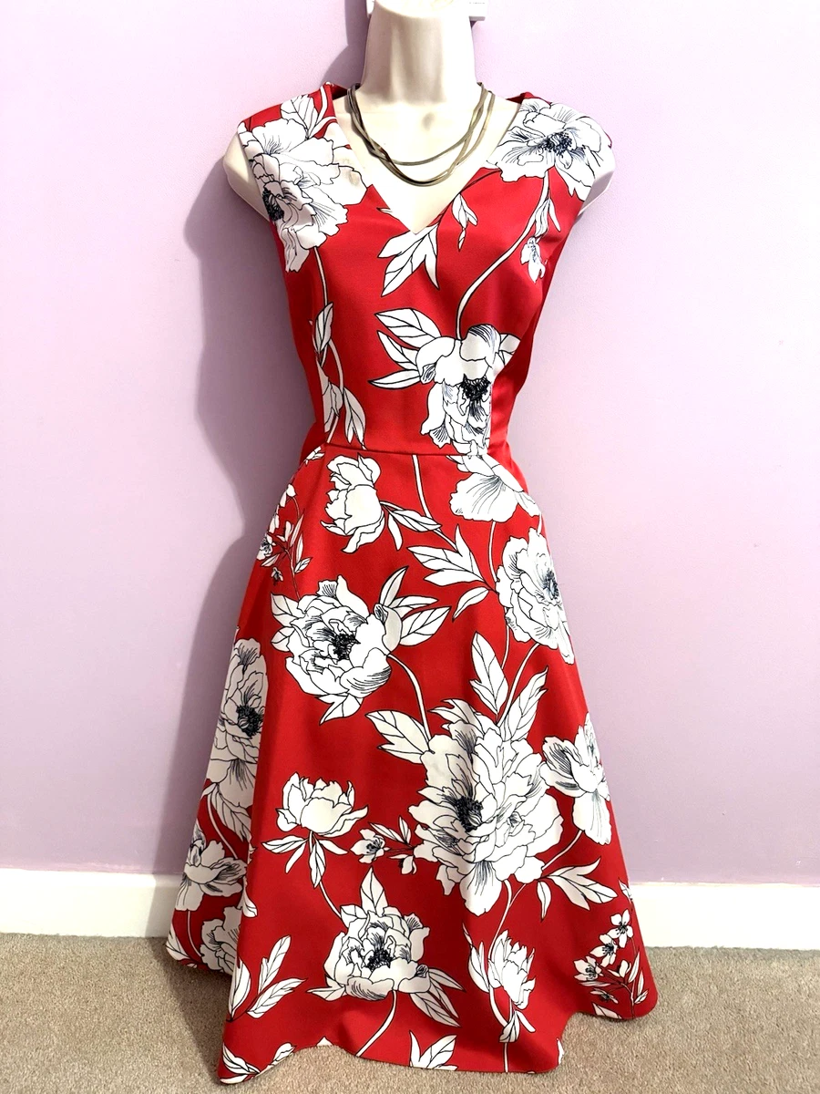 slim fit dress slacks Phase Eight Gillenia Flared Bridesmaid Fit Flare Dress Scarlet Size UK –  Fashion Outlet by Stuff U Sell main image 0