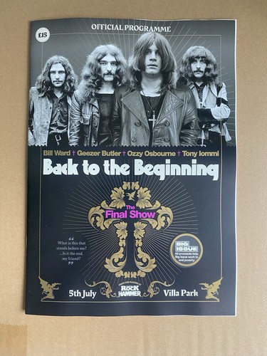 Black Sabbath: Zurück zum Anfang offizielles Programm. 66 Seiten. Ozzy RIP!