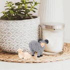 6 Stück Mini-Schaf-Figur, Schaf-Statuen, Miniatur-Tierfigur, Garten-Mini-Ziege