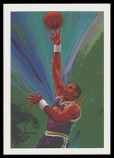 1990-91 Hoops #380 Karl Malone Utah Jazz