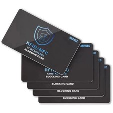 RFID Blocking Card   NFC Contactless Credit Debit Card Protector 5 Pack