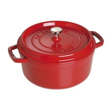 STAUB Cast Iron Dutch Oven 4-qt Round Cocotte, Made in France, Serves 3-4, Ch...