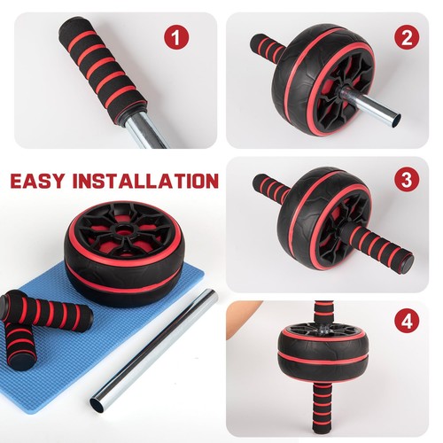 Ab Roller Wheel,Ab Workout Equipment,Home Gym Equipment for Abdominal & Core ... - Picture 8 of 9