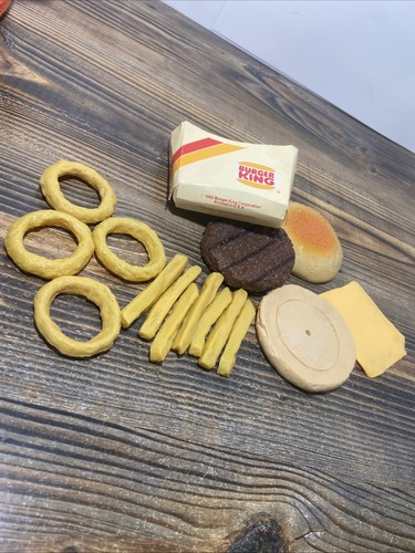 Anillos de hamburguesa, papas fritas y cebolla Burger King Whopper Cheese de colección MTC 1987 - Imagen 11 de 18