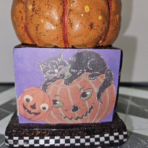CJF Kürbis Totem Endstück Vintage Grafik Party Hut Halloween Jack-o-Laterne - Bild 13 von 24