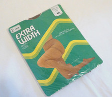 Vintage Extra Width Pantyhose Marmode Hosiery Mill New Old Stock Taupe USA