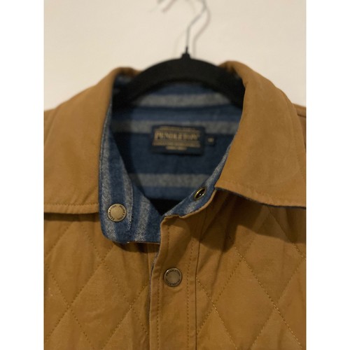 PENDLETON Reversible 100% Wool Blend Quilted Coat Jacket Men's Size M Blue/Khaki - Picture 3 of 15