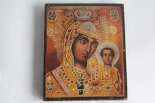 Antique Russian Orthodox Icon of Our Lady of Kazan (72731)