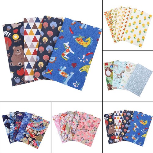 Baumwollfabrik Stoff Quadrat Quilten 100% Baumwolle 25x20cm Blume gedruckt - Bild 5 von 13