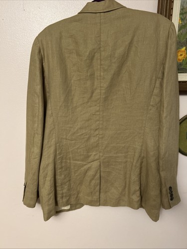 Giacca blazer uomo J Crew 100% lino irlandese taglia 40R beige destrutturato usata in ottime condizioni - Foto 9 di 9