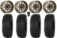 ITP Hurricane 15" Wheels Bronze 32" Roctane STX Tires Commander Maverick