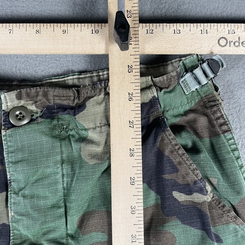 Vintage Woodland Camo Combat Pants Mens Medium Military Cargo USA 90s - Picture 8 of 14