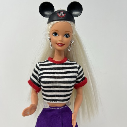 Disney Exclusive Fun Barbie Doll in mickey mouse hat stripe shirt 1966-76 - Picture 15 of 19