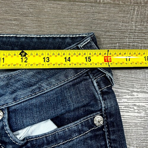 True Religion Straight Jeans Women's 30 Hip Hop Medium Wash Chic Streetwear USA - Picture 3 of 7