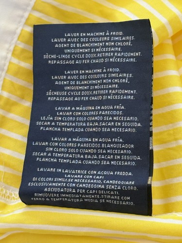 2 Ralph Lauren Kissenbezüge BENGELSTREIFEN hellgelb & weiß mit weißem Rand - Bild 6 von 6