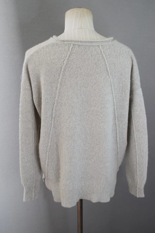 James Perse Los Angeles Hi Low Sweater Women Small 0 Cream 100% Cashmere - Image 3 of 4