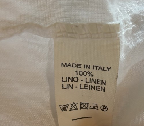 $139 INIZIO Made In Italy Linen V-Neck Top Blouse Garmentory M EUC! - Picture 15 of 17
