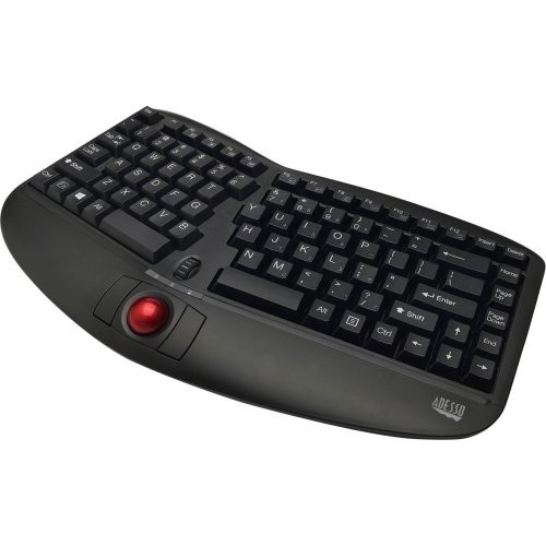 Adesso Tru-Form Media 3150 - 2.4 GHz Wireless Ergo Trackball Keyboard - Picture 1 of 7
