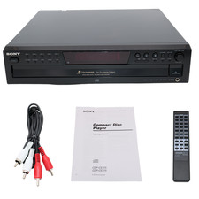 Sony CDP-CE375 5 Disc CD Carousel Changer Player with Remote - Tested