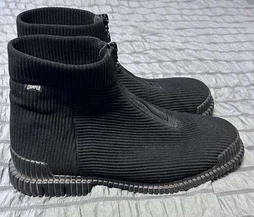 CAMPER Pix TENCEL® US Men’s 10 EU 43 Black Zip Up Ankle Boots Lightweight $195 - Picture 1 of 24
