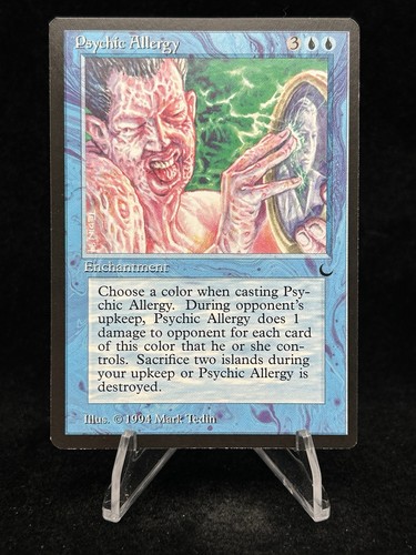 PSYCHIC ALLERGY The Dark 1994 Magic The Gathering MTG TCG Rare🔥Reserved List🔥 - Picture 1 of 12