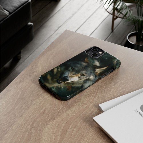 Phone Ink Case for iPhone / Galaxy / Pixel – Vicious Wolf Forest Wolves Portrait - Picture 89 of 257