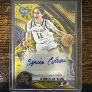 2024-25 Bowman's Best University Sonia Citron Yellow Laser Auto Autograph 74/75