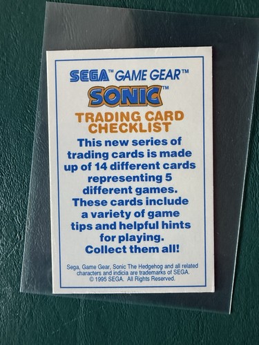 Bundle Of 1995 Sega Game Gear Sonic Game Tip Cards 25 + 2 Checklist  - Bild 23 von 24