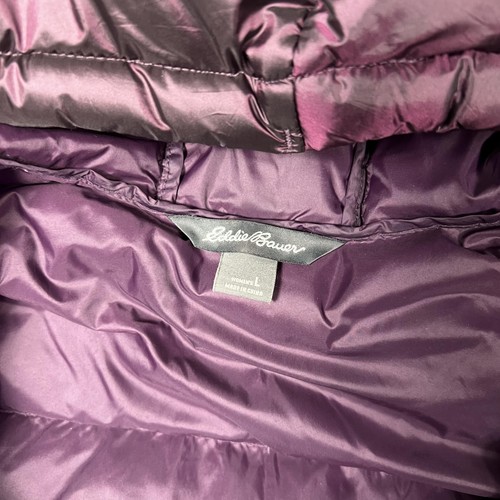 Parka donna Eddie Bauer Luna Peak Down grande viola con cappuccio EB550 cappotto isolato - Foto 11 di 13