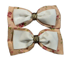 NEW Hair Accessories Bow Clip Girls Set Of 2 6 inch bows