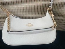 NWT Coach CA209 White Teri Shoulder Bag Handbag Leather Outlet New Free Shipping