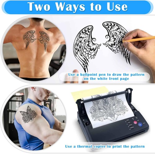 50 Sheets Tattoo Transfer Paper, Cridoz Stencil Paper for 50 - Picture 3 of 7