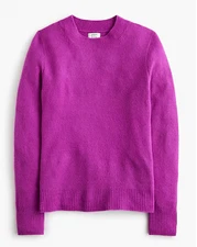 NWT J.Crew Factory Brilliant Plum Extra Soft Wool Blend Sweater BJ851 Sz S