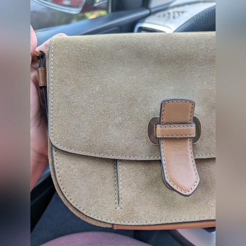 MICHAEL Michael Kors Romy Saddle Bag Tan Side Flap Over Crossbody Adjustable - Picture 3 of 14
