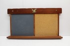 Vintage Wood Message Cork  & Chalk Board Gold Eagle Emblem