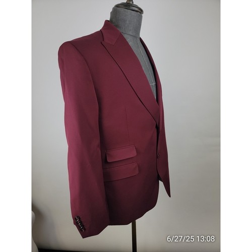 Blazer Tayion Para Hombres 42S Rojo Abrigo Deportivo Dos Botones Traje Chaqueta Nuevo con Etiquetas - Imagen 3 de 9