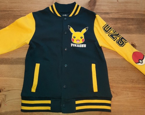 Limited edition 2022 Pikachu Pokémon Kids Varsity Jacket And Pikachu Shoes Sz 3 - Picture 4 of 13