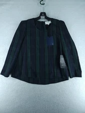 POMANDER PLACE Women's Bedford Blouse - Blackwatch Nwt Size Large 