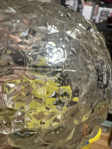 VINTAGE JEANETTE GLASS CO. APPLE HEXAGON DIAMOND POINT CANDY DISH WITH LID - Picture 8 of 10