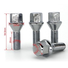 4 x Für BMW 1er 3er 5er 7er Z1 Z3 Z4 Auto Radmuttern Muttern M12x1,5 26mm Silber
