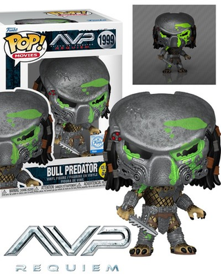 #ad Funko Pop Bull Predator GLOW #1999 Alien vs Predator Requiem Protector PRESALE $29.99